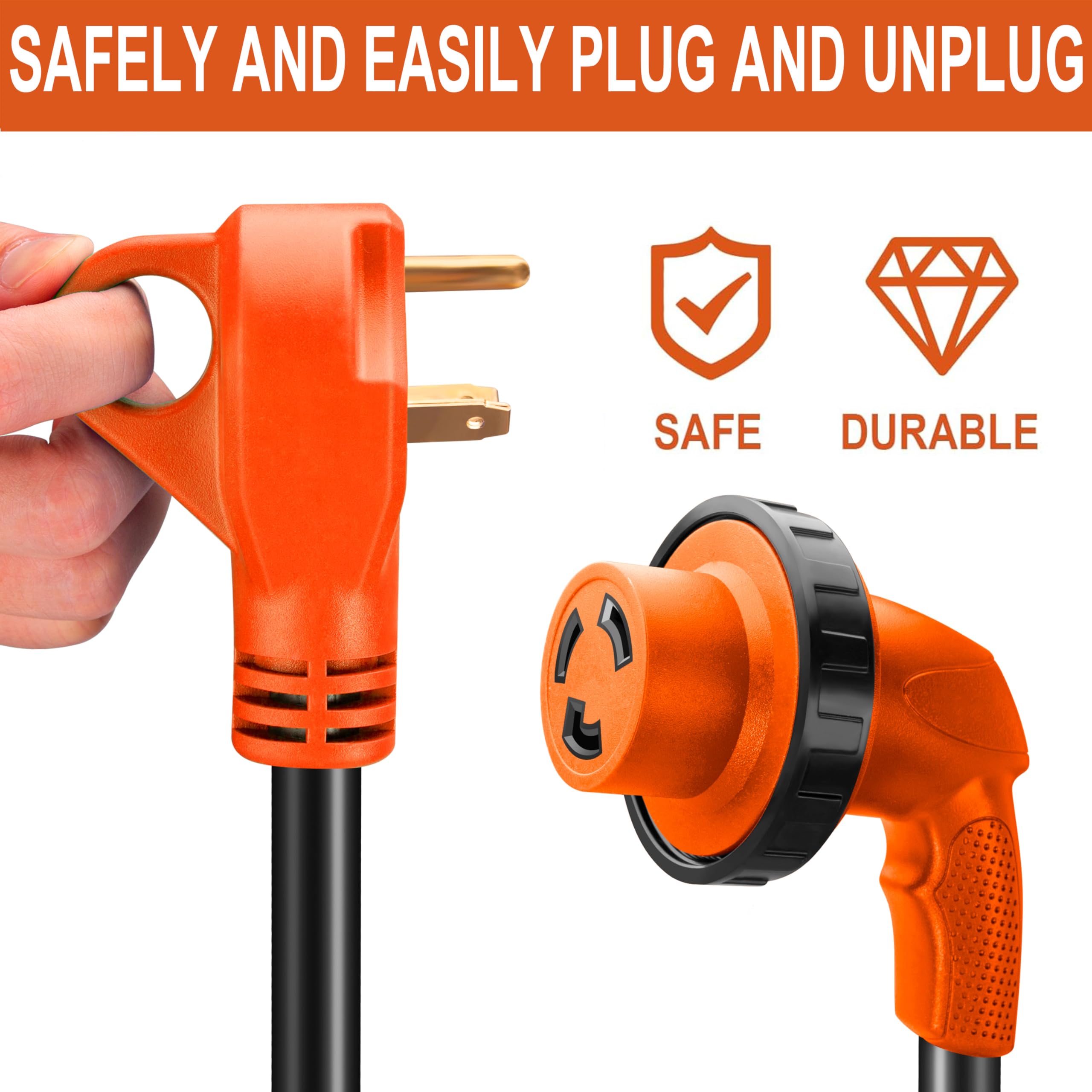 Ficstar fast-grip handle aids easy connection during setup.