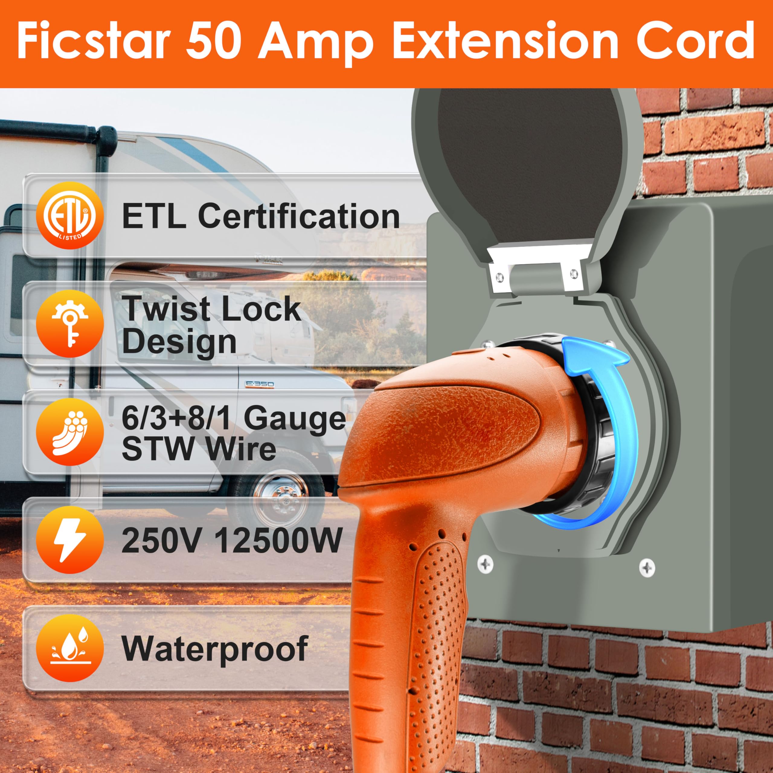 Ficstar LED power indicator glows green when power is available