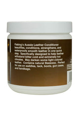 Fiebing's Aussie Leather Conditioner keeps saddles and tack moisturized for durability