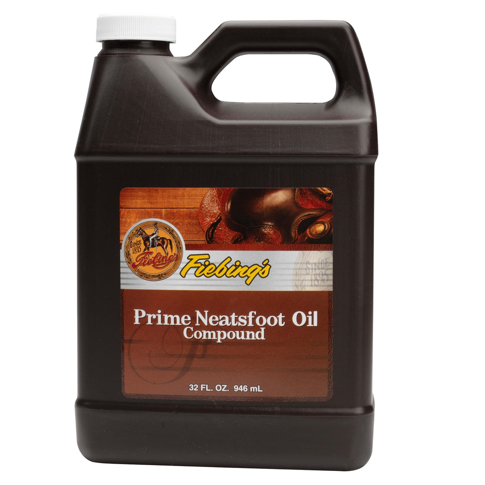 Fiebing's Prime Neatsfoot Oil bottle top view ideal for conditioning and preservation of leather.