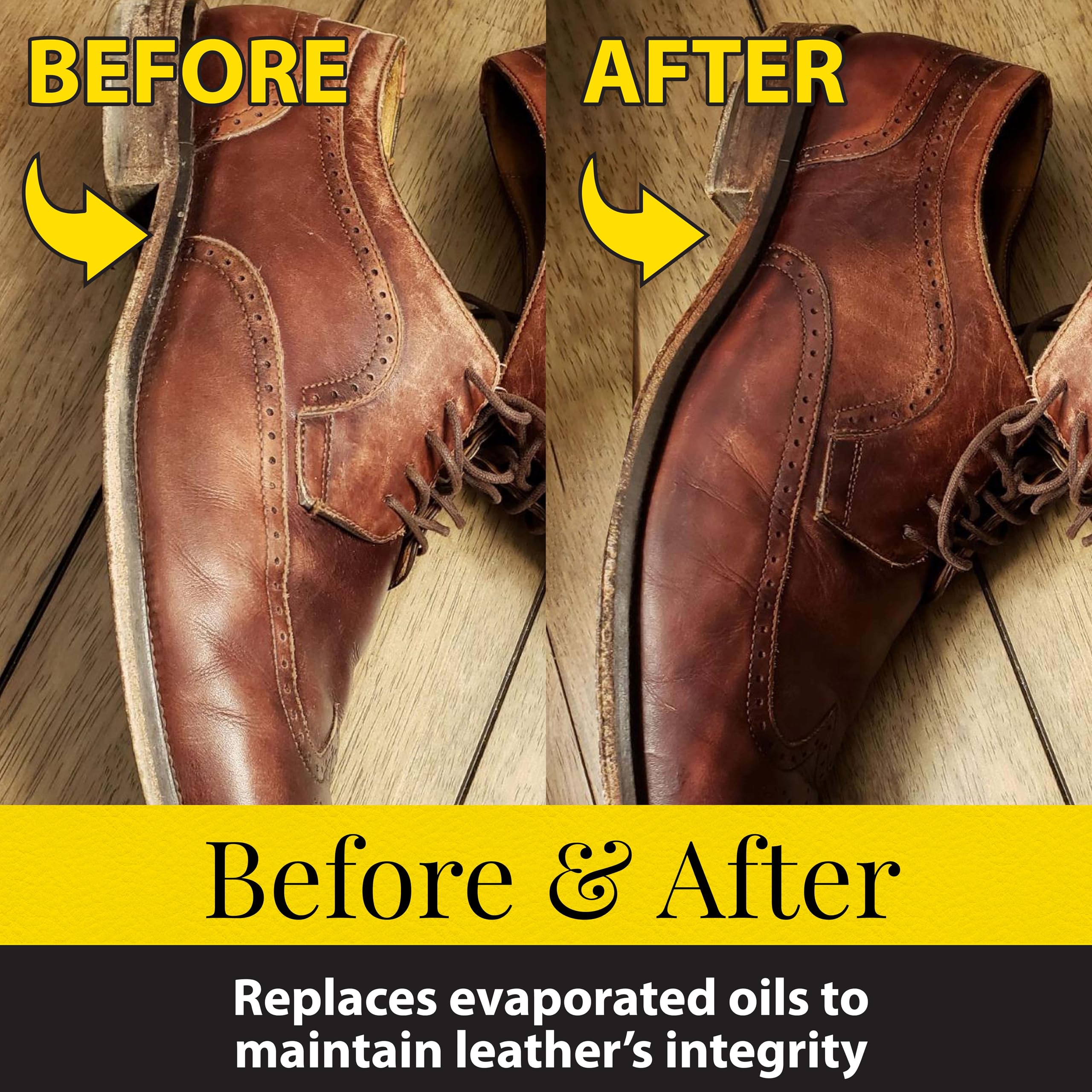 Fiebing's Prime Neatsfoot Oil leather treatment improves water resistance after application.