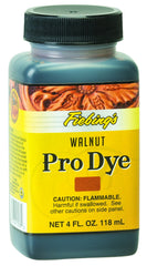 Fiebing's Pro Dye Walnut bottle 4oz shows rich color for natural leather