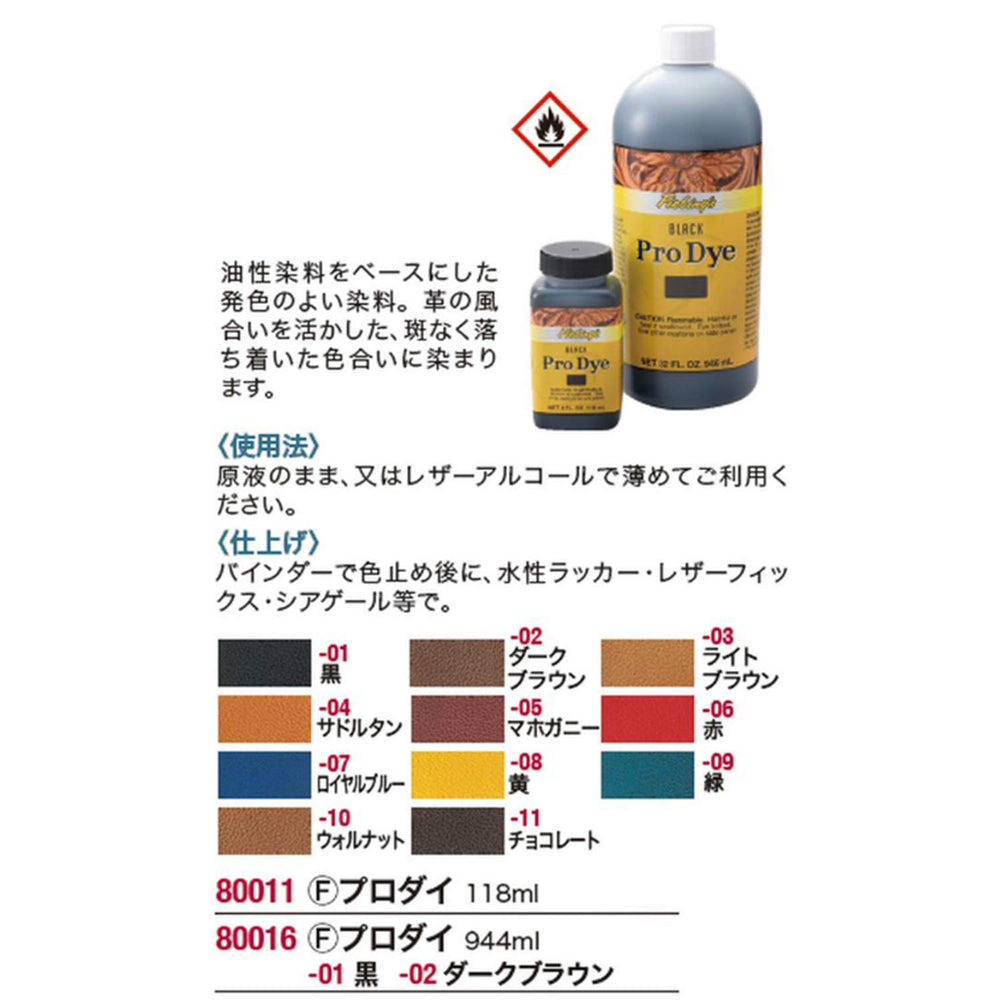 Fiebing's Pro Dye Walnut enriches veg-tanned leather with deep, professional color
