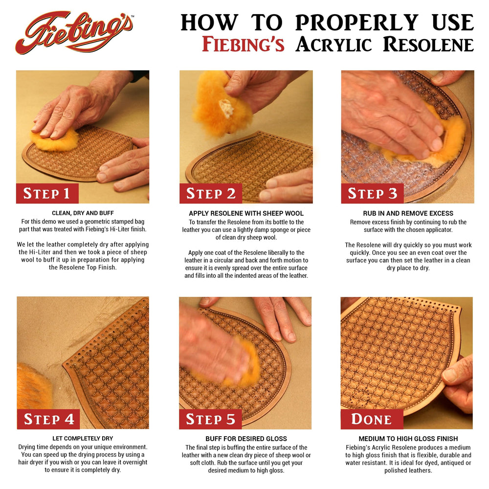 Fiebing's Resolene keeps leather flexible while protecting surfaces during bending.