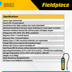 Fieldpiece DR82 with flexible 17 inch probe reaches hard to access refrigerant lines