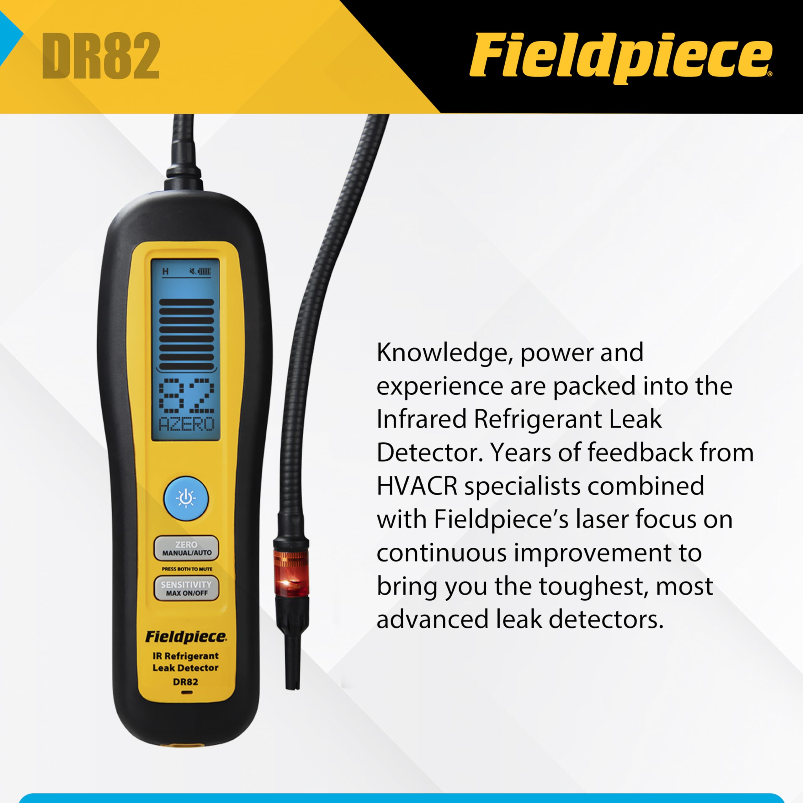 Fieldpiece DR82 IP54-rated sensor adds moisture and oil resistance in rugged environments