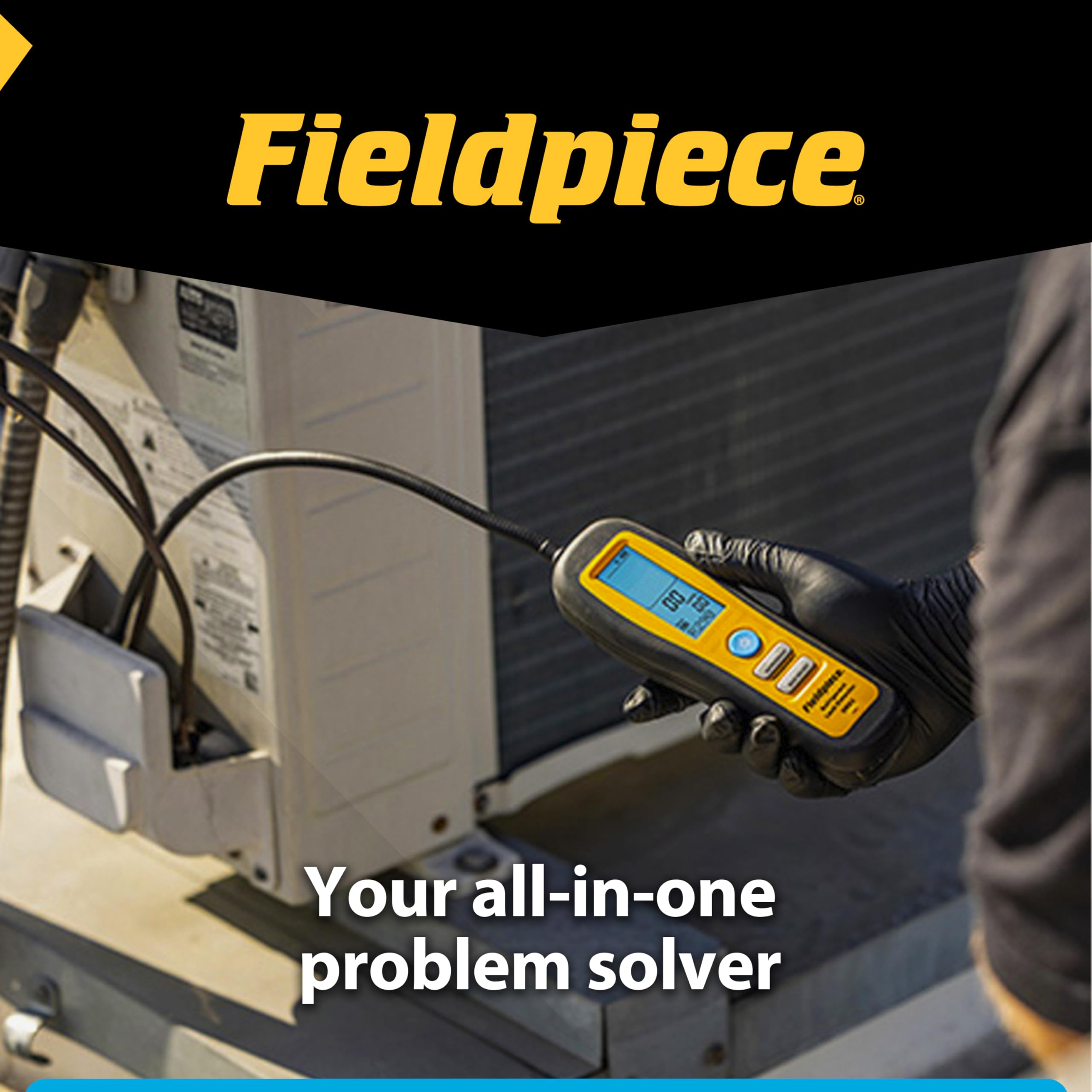 Fieldpiece DRX3 rugged blow molded case protects the detector on jobsites