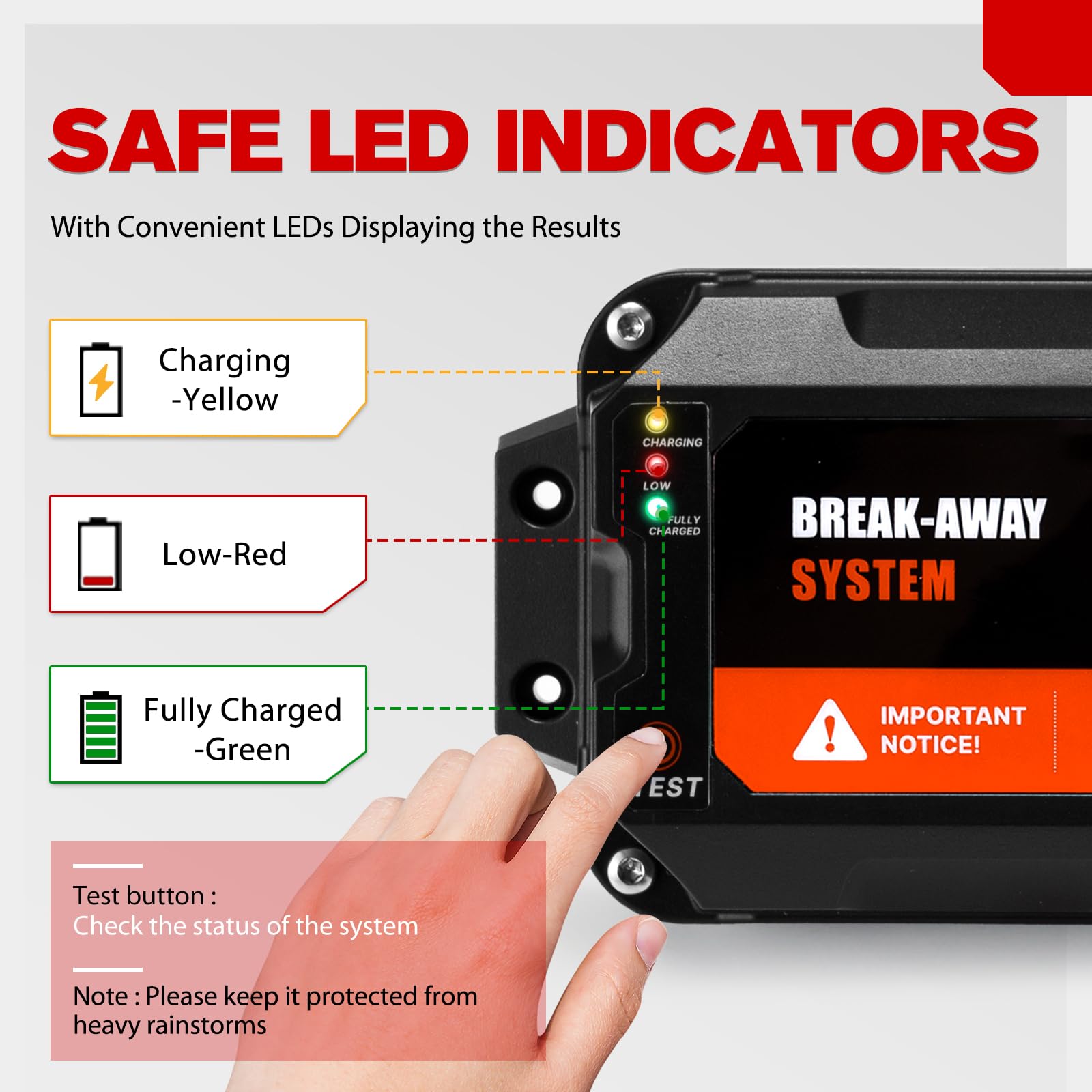 FIERYRED integrated breakaway kit installation demonstrates easy setup for trailers