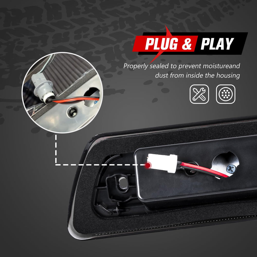 FIERYRED LED brake-light array delivers bright braking indication.