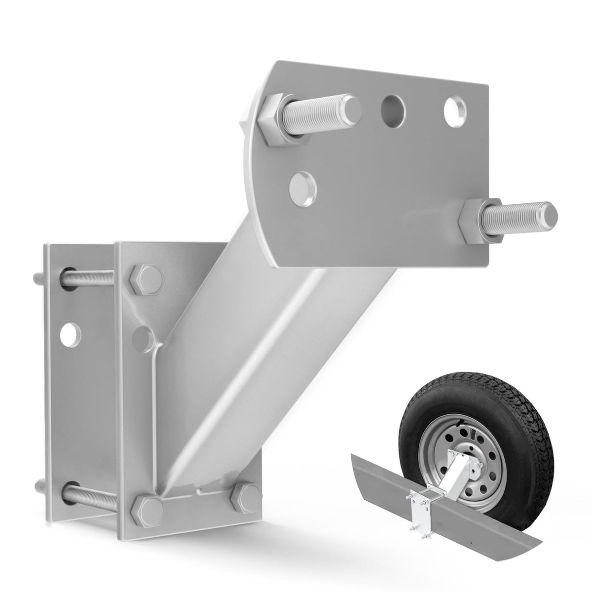 FIERYRED trailer spare tire mount bracket for easy tongue installation.