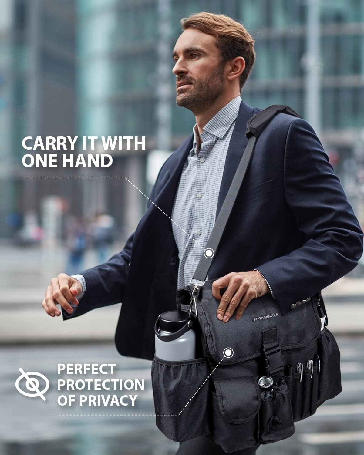 FifthQuarter durable 600D fabric resists wear and scrapes during daily use.