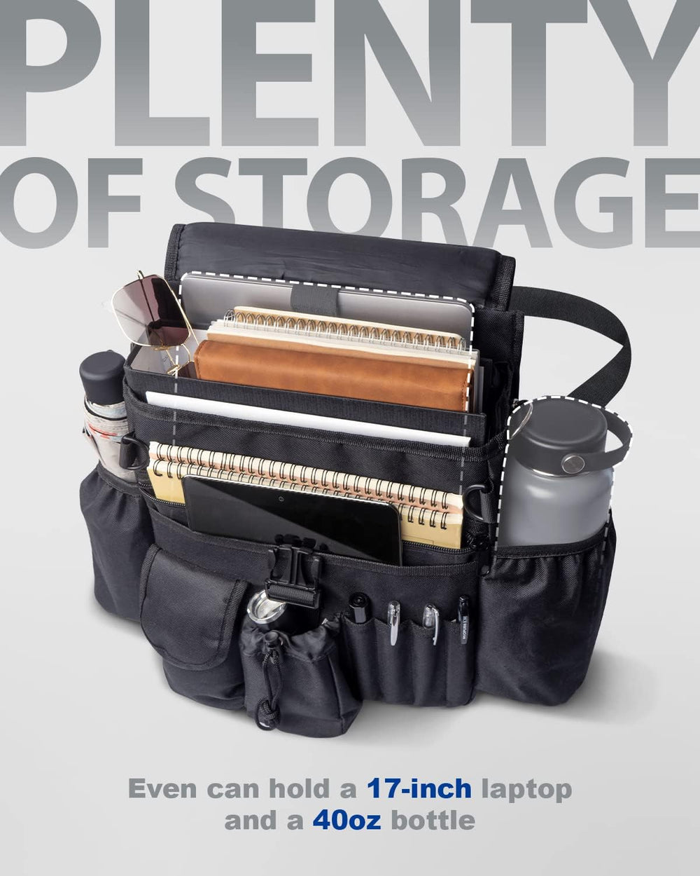 FifthQuarter front pocket offers quick access for phone and documents.