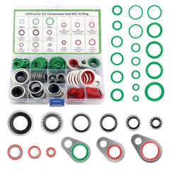Figpade 195pcs O-Ring Kit case with complete car A/C seals for easy replacements