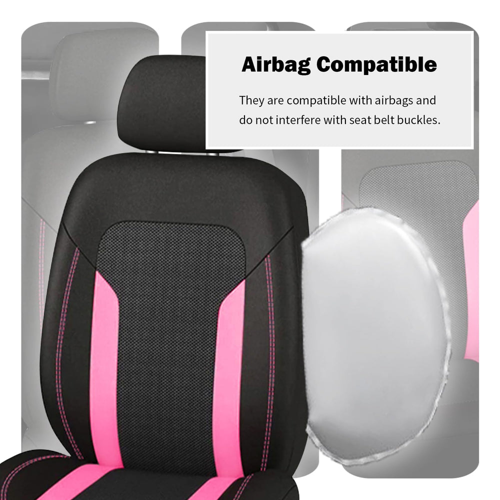 Figpade 2-pack pink car seat covers for durable interior protection