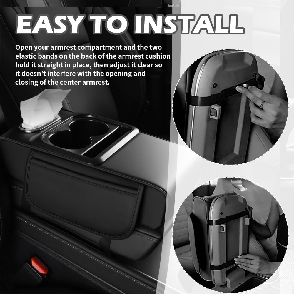 Figpade 4-in-1 center console leather surface and high-density sponge