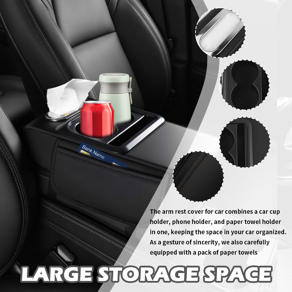 Figpade 4-in-1 center console phone holder in use