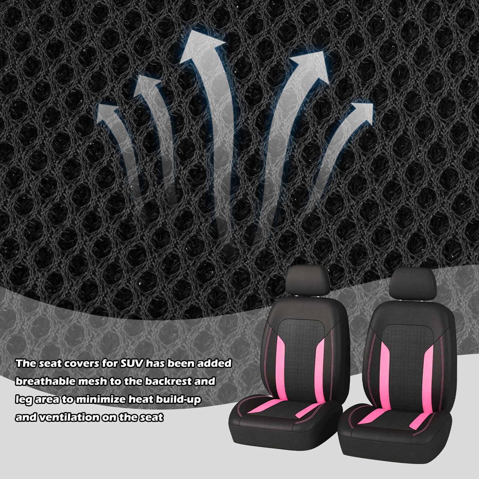 Figpade easy-clean, fast-drying pink seat cover after spills