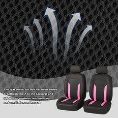 Figpade easy-clean, fast-drying pink seat cover after spills