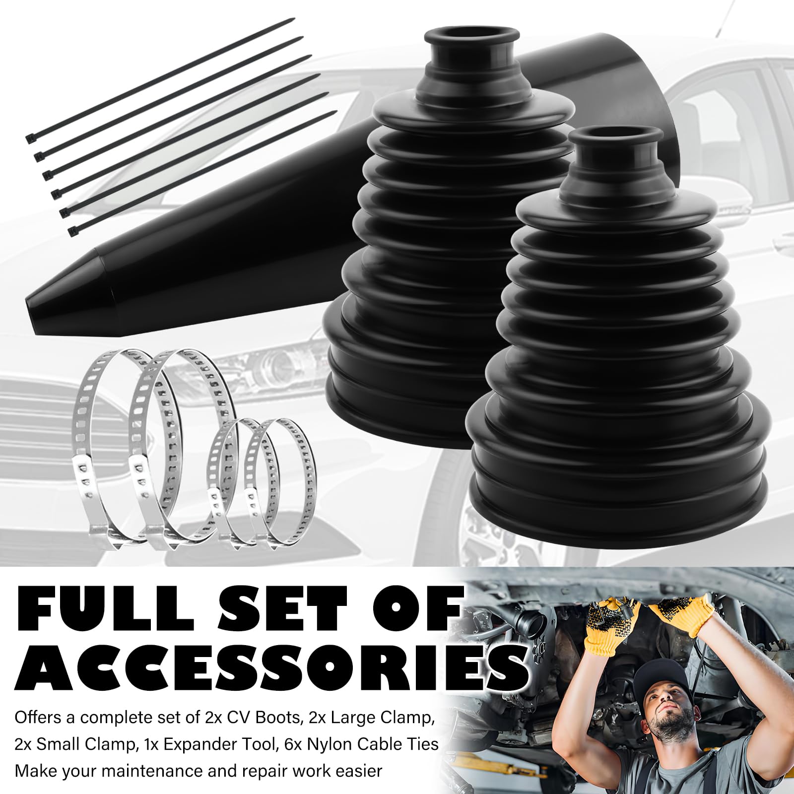 Figpade CV boot size range for 2.41–3.43 inch calibers
