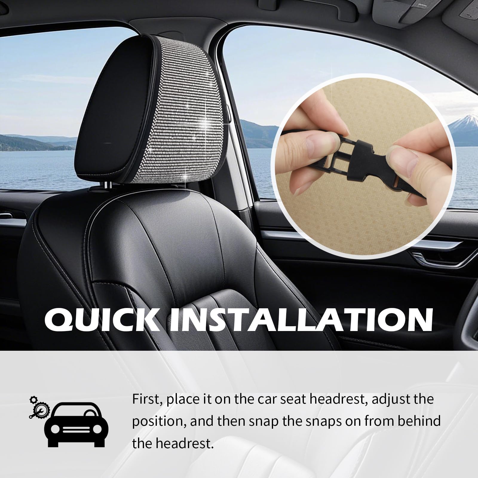Figpade dirt-wear-resistance headrest keeps interiors clean.