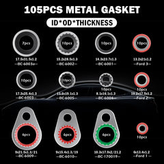 Figpade rubber O-rings in 90pcs variety for reliable AC seals