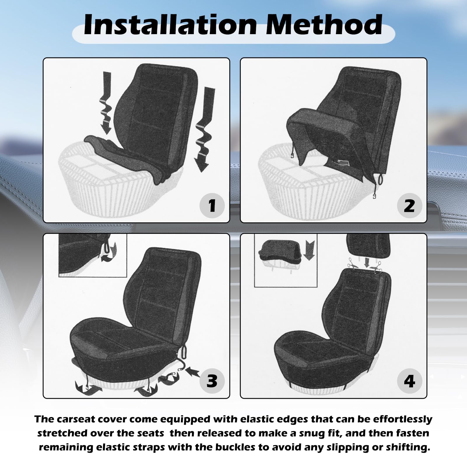 Figpade pink seat cover guards against stains and fading