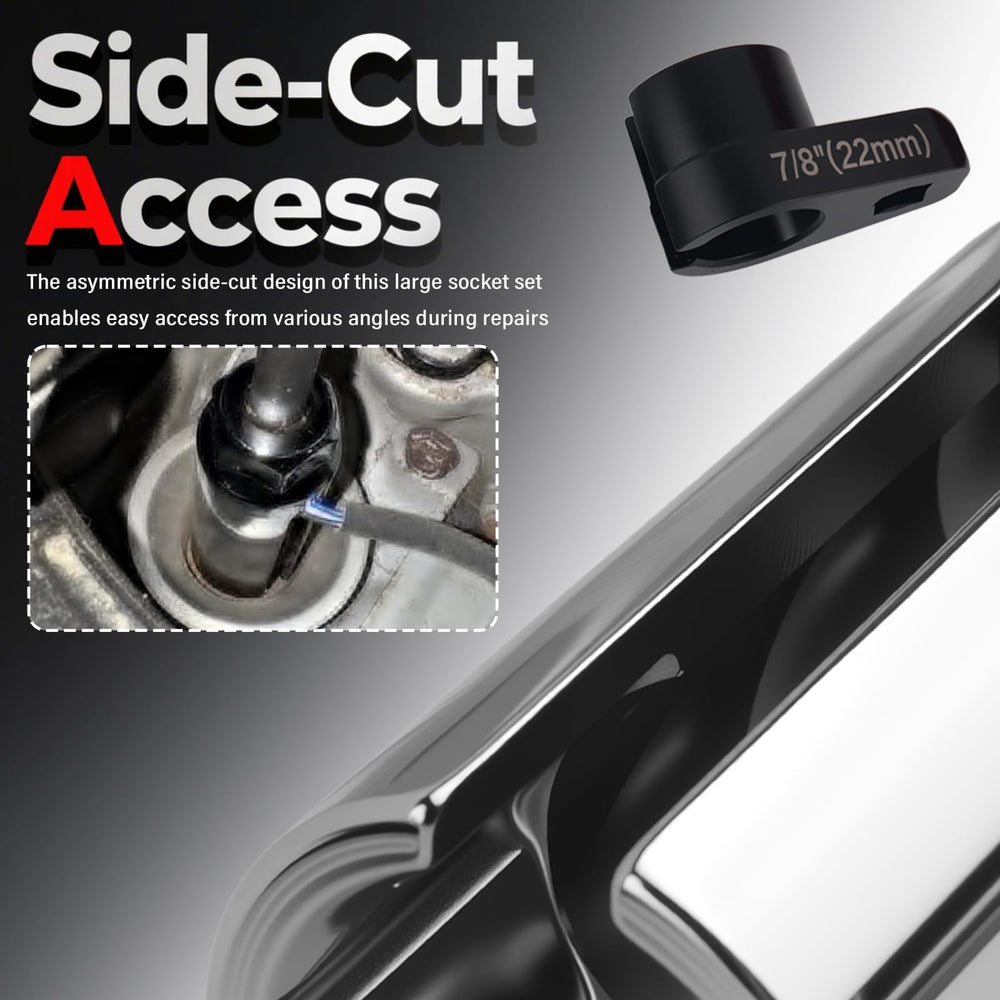 Figpade side-cut access design eases work in tight engine compartments