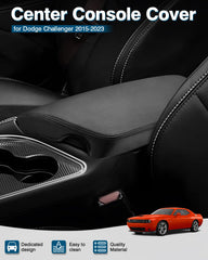 FIILINES center console cover elbow comfort, soft microfiber leather for long drives.