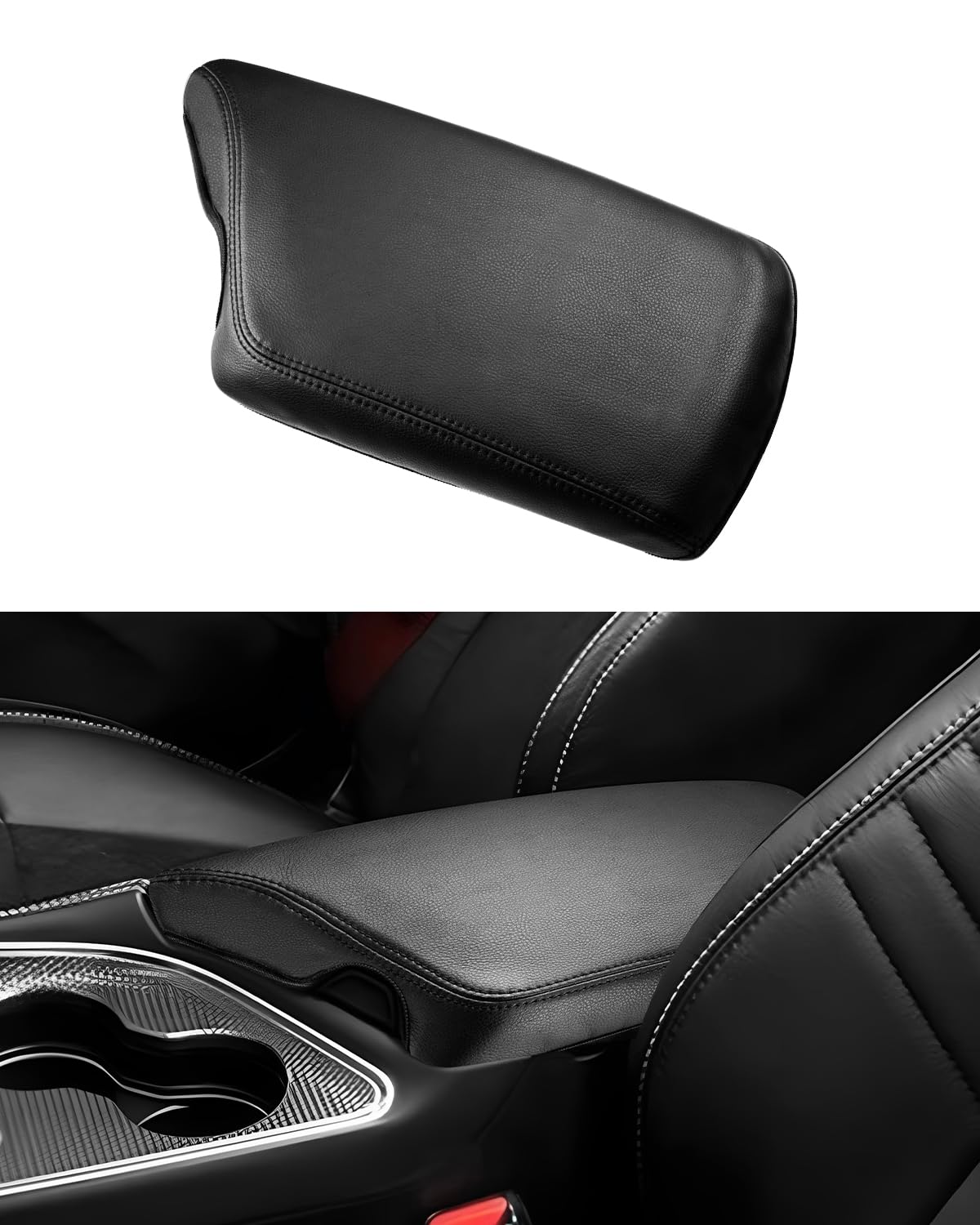FIILINES center console cover for Dodge Challenger fits perfectly, keeping the armrest pristine.