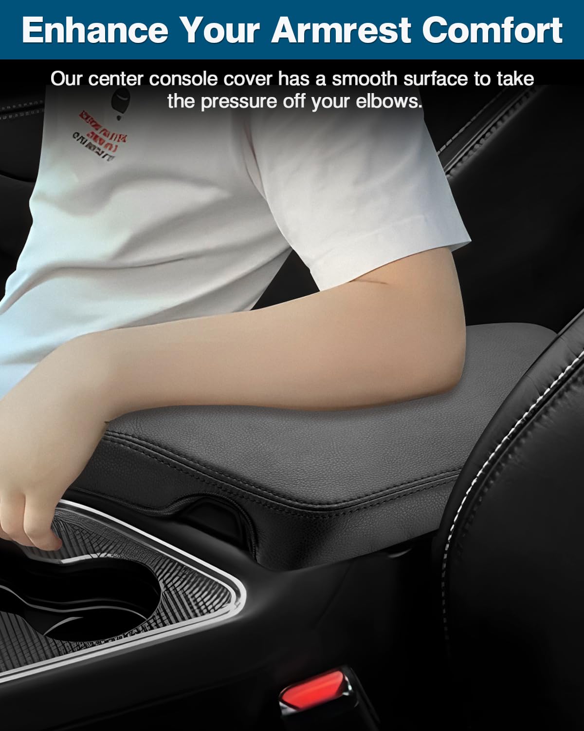 FIILINES center console cover protects armrest tops and sides during daily use.
