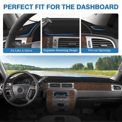 FIILINES dash cover for Sierra protects worn dash and reduces glare.