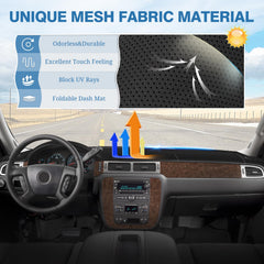 FIILINES dash cover for Yukon XL Denali provides sun protection and durability.