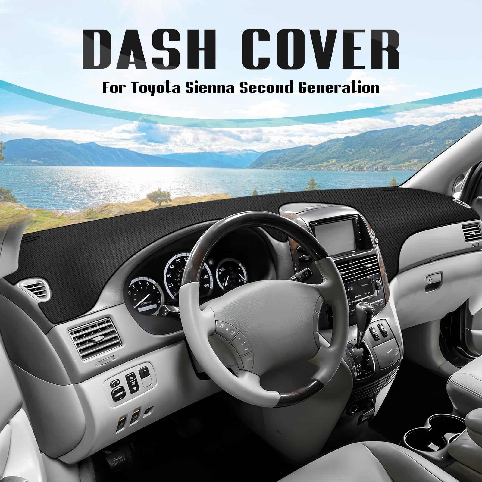 FIILINES breathable mesh fabric dashboard cover for heat management.