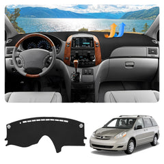 FIILINES dash cover for Toyota Sienna 2004-2010 with vent cutouts.