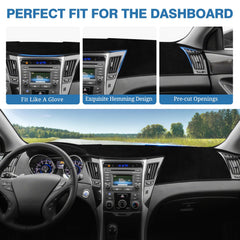 FIILINES dash cover protects against UV rays, dust, and scratches for a cleaner interior.