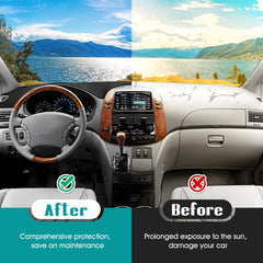 FIILINES dash cover with vent cutouts preserves vent access.