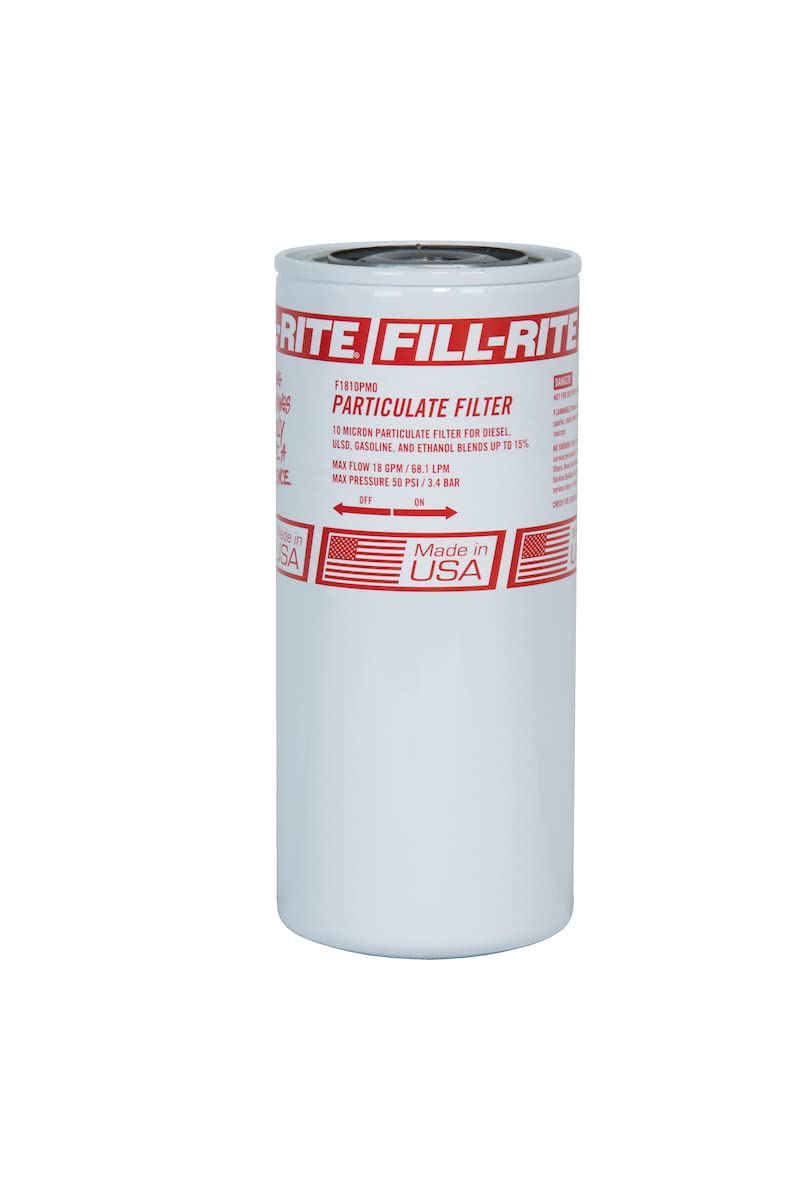 Fill-Rite F1810PM0 filter body protecting pumps from dirt and rust.