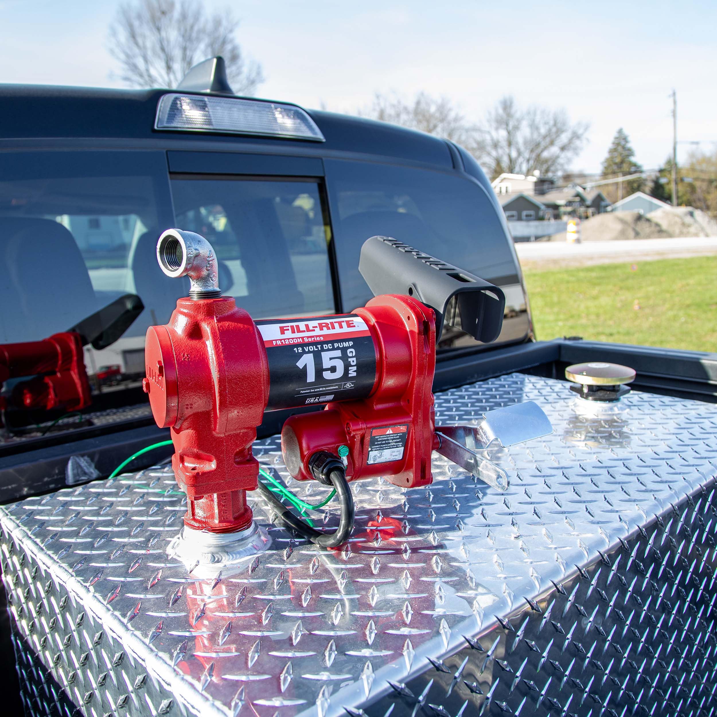 Fill-Rite FR1204H 12V design suits mobile fueling on trailers.
