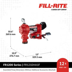Fill-Rite FR1210HA1F suction pipe supports easy tank setup