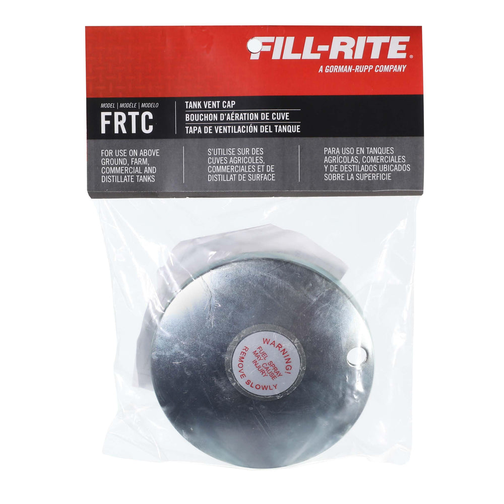 Fill-Rite FRTC-FRTCB padlock-cap secures fuel inventory against tampering.