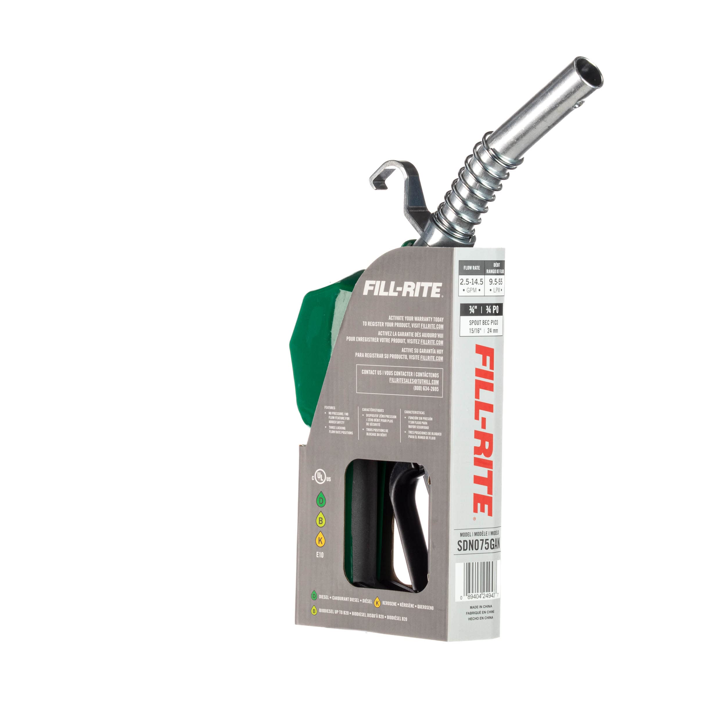 Fill-Rite SDN075GAN 3–15 GPM flow supports versatile fueling tasks