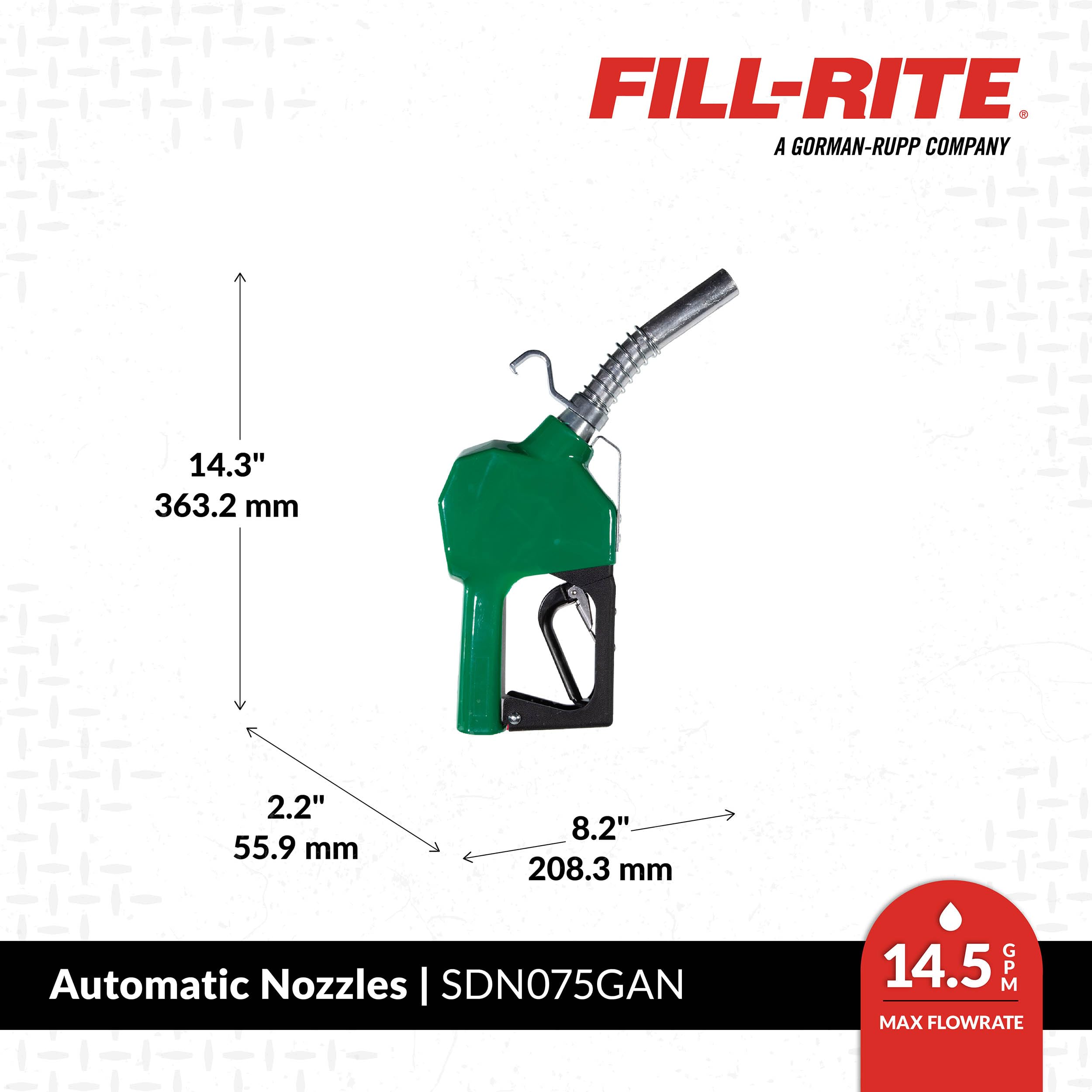 Fill-Rite SDN075GAN cast-aluminum construction stands up to demanding environments