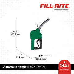 Fill-Rite SDN075GAN cast-aluminum construction stands up to demanding environments