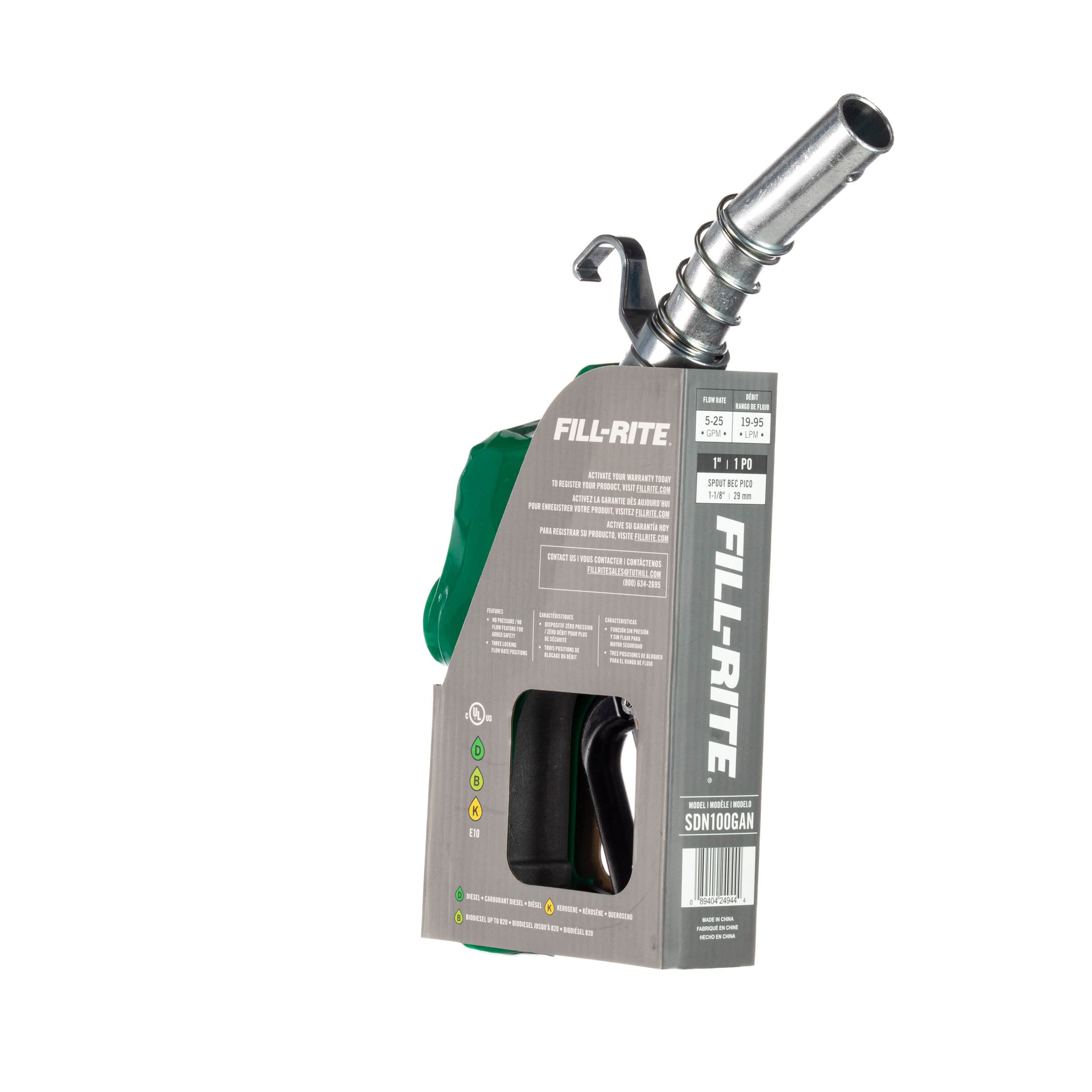 Fill-Rite SDN100GAN cast-aluminum construction for tough use