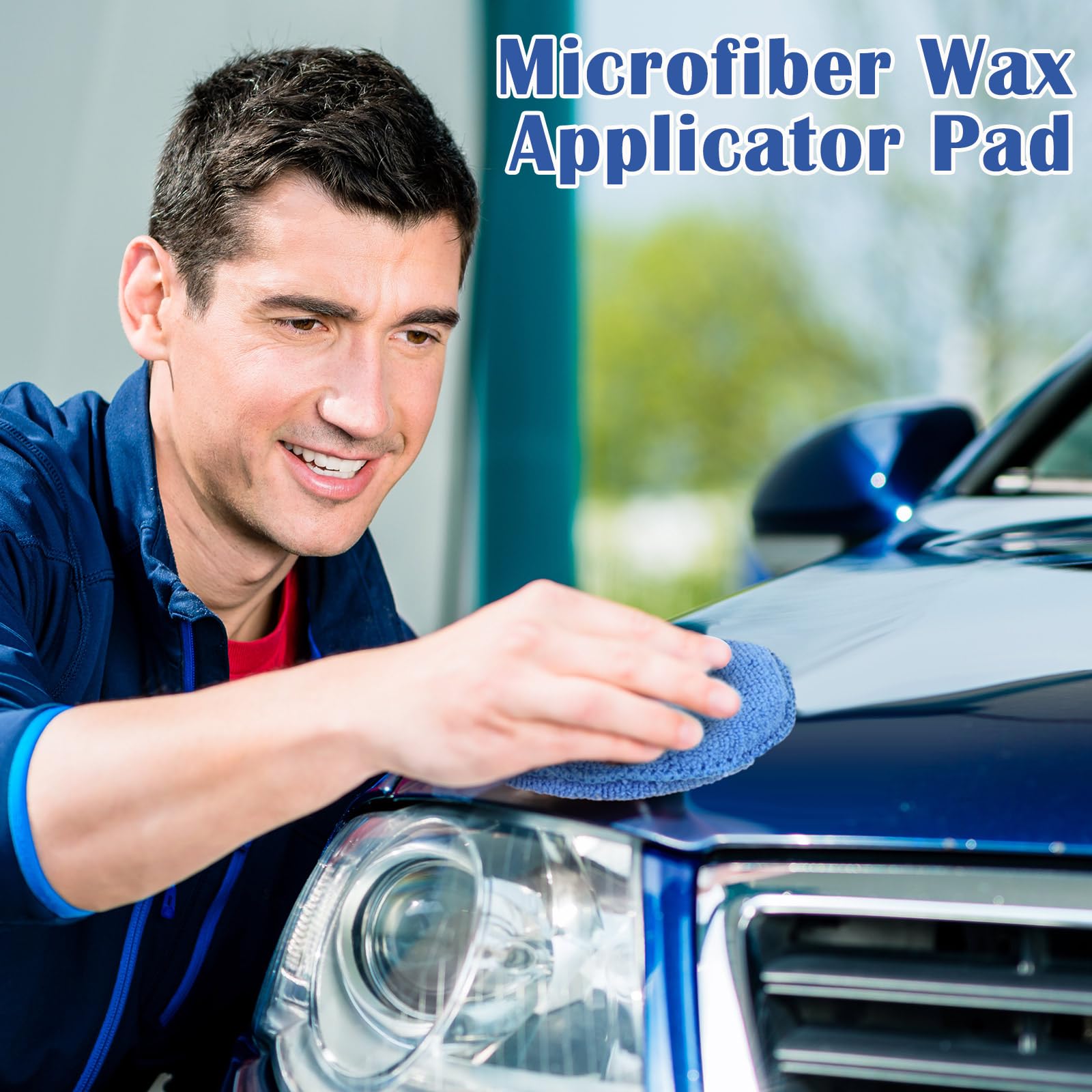 FillTouch gray microfiber wax applicator pad for consistent coverage.