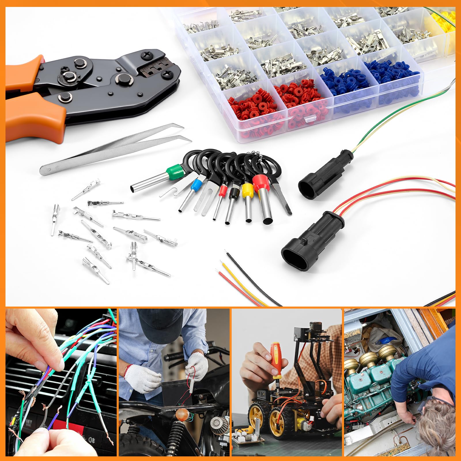 Filluck wide range 1/1.5/1.8/2.2/2.8/3.5mm terminals for various connectors