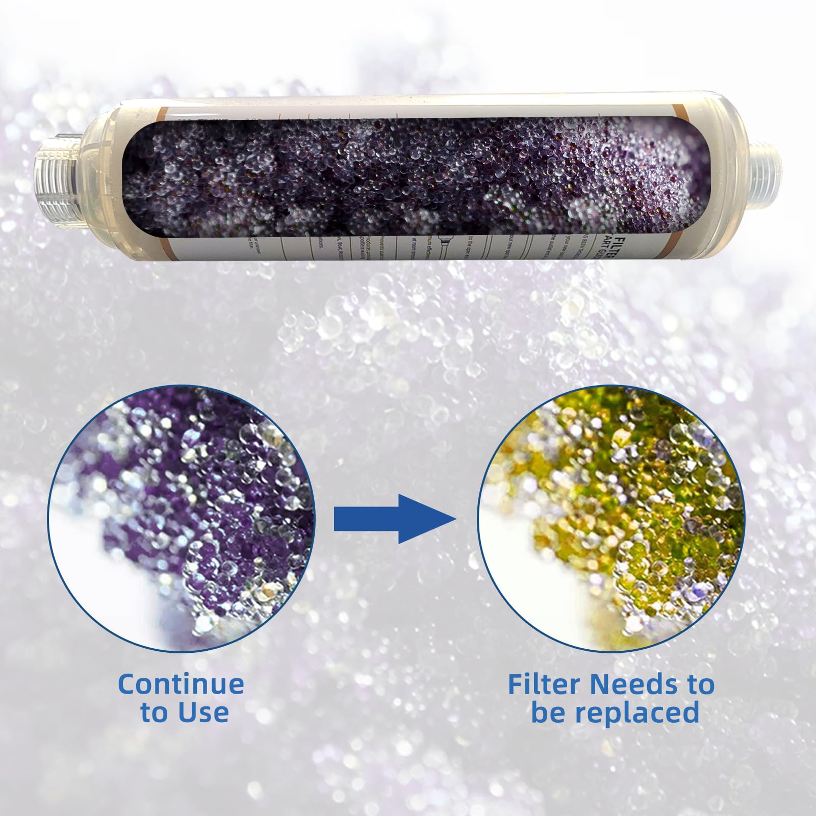 Filterelated inline deionizer with hose extension and caps, color-changing resin aid for RV rinsing.