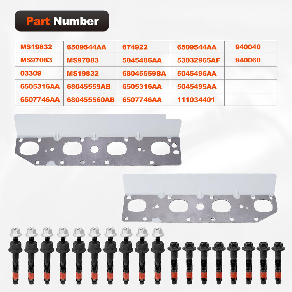 Filterup 5.7 exhaust manifold gasket kit right side with hardware