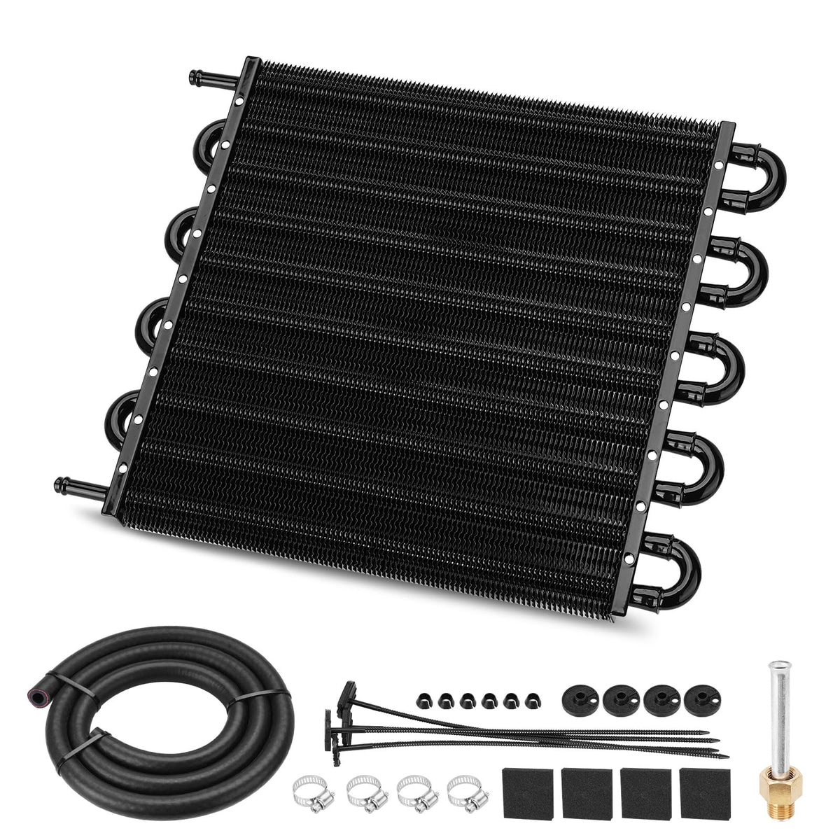 FilterUp Upgrade 10 Pass oil cooler front view shows compact, efficient cooling design