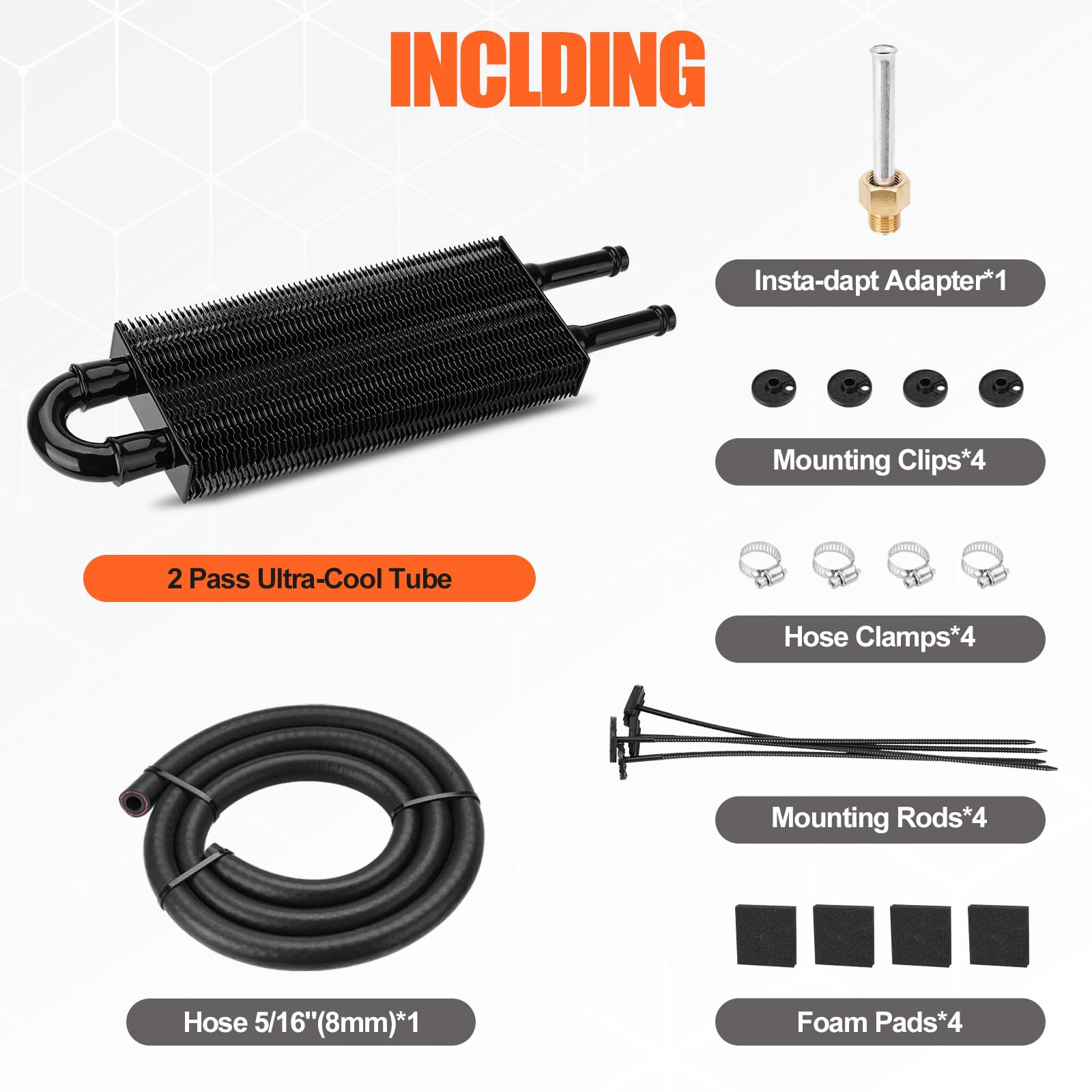 Hose connection detail on FILTERUP cooler emphasizing flexible connection